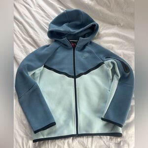 Nike Tech Two-Tone Blue Full-Zip Hooded Jacket